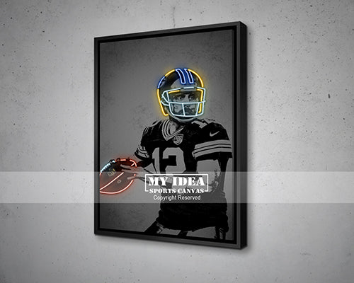 : American Football Player Aaron Rodgers Poster Print