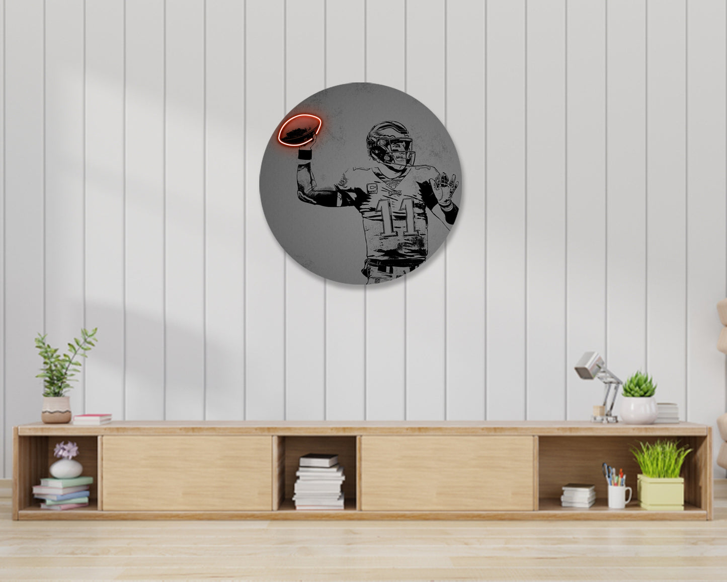 Carson Wentz Cent Round Wall Art