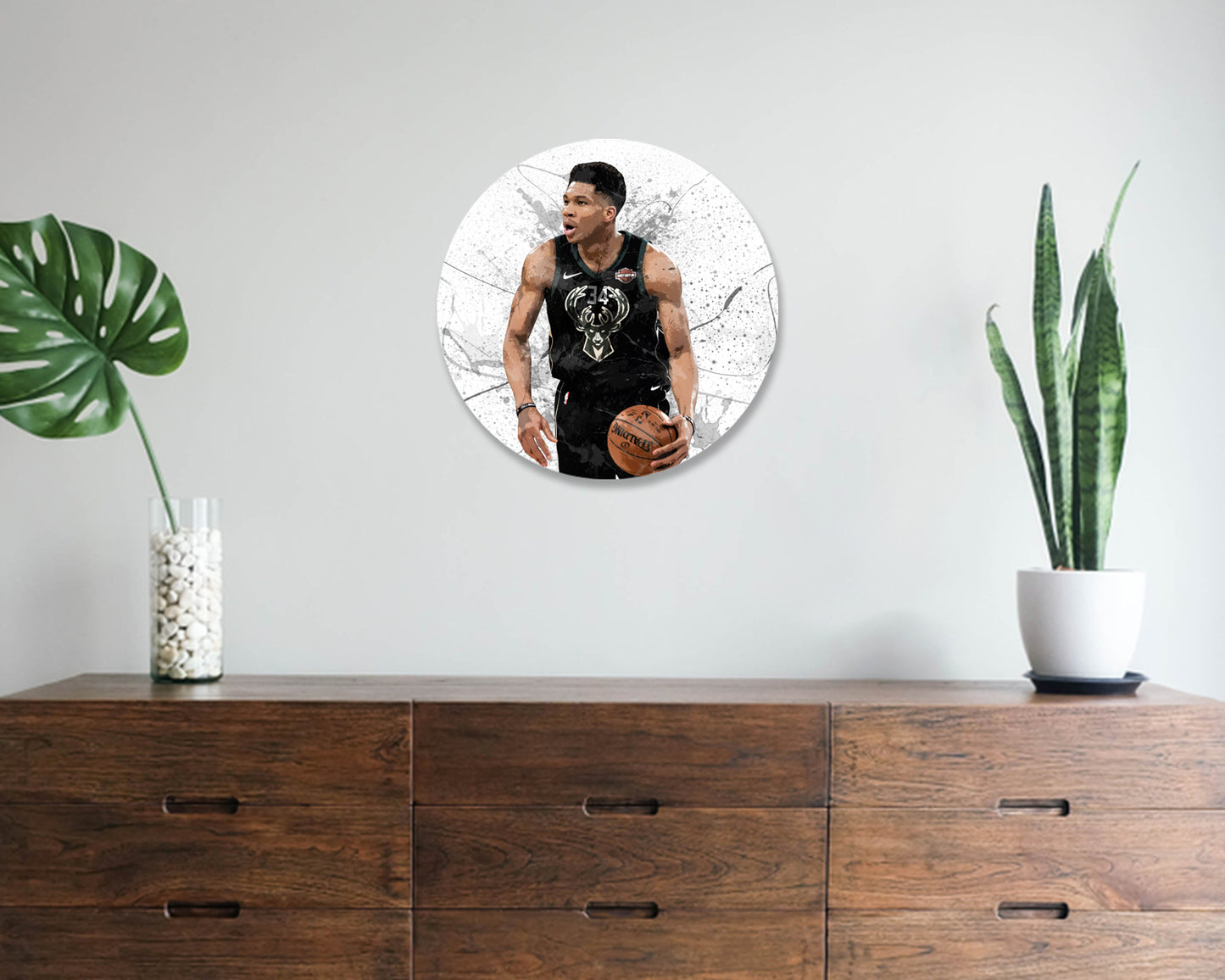 Giannis Antetokounmpo Round Wall Art
