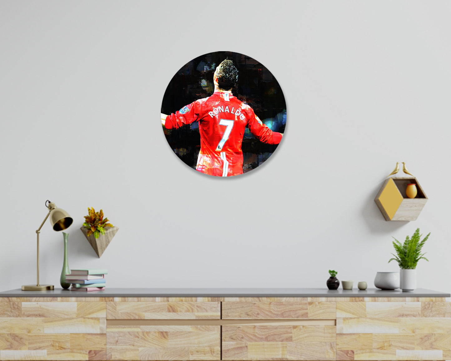 Cristiano Ronaldo Round Wall Art