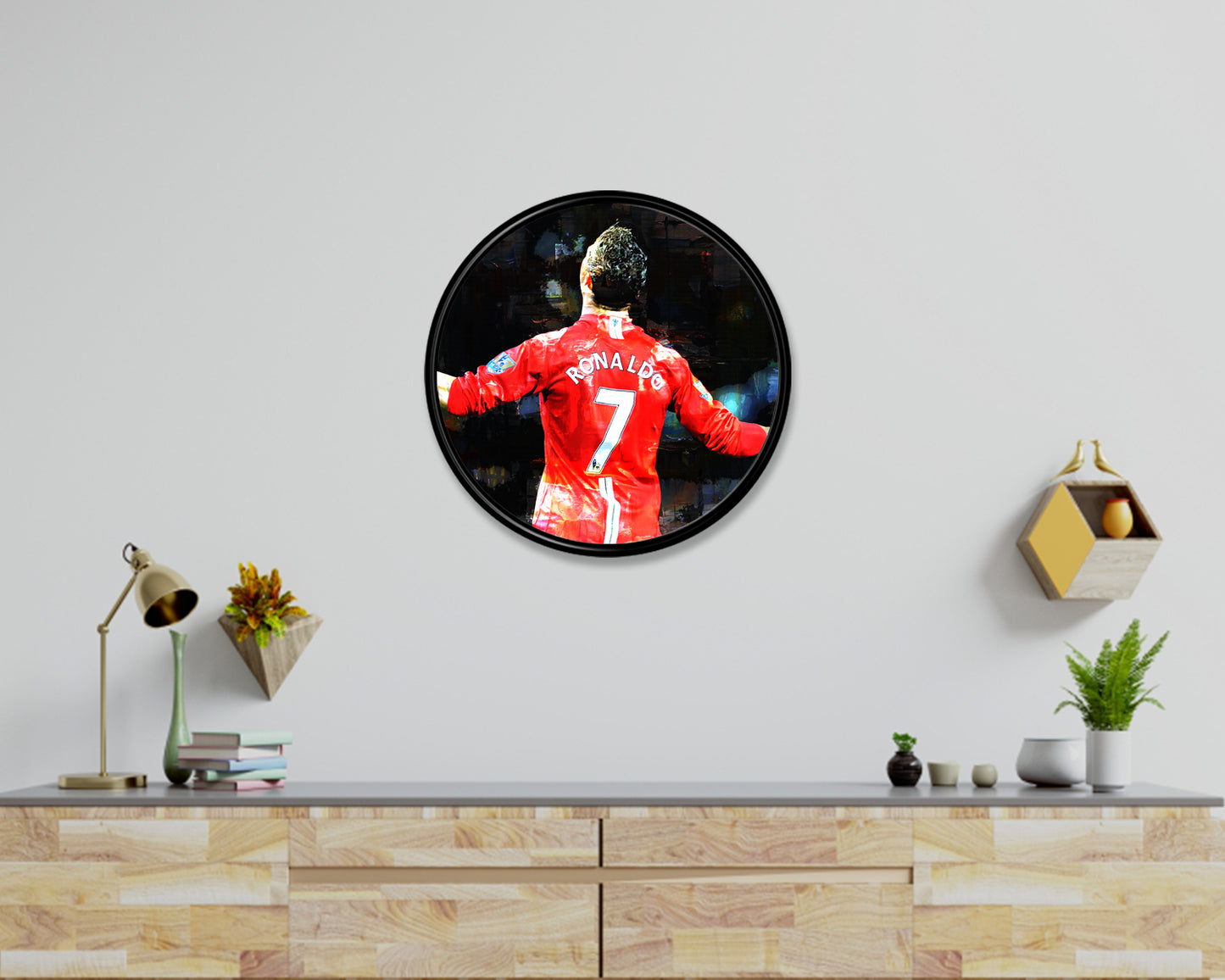Cristiano Ronaldo Round Wall Art