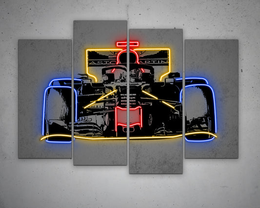 F1 Racer Canvas Wall Art