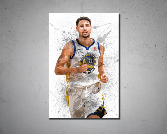 Klay Thompson Splash Effect Canvas Art