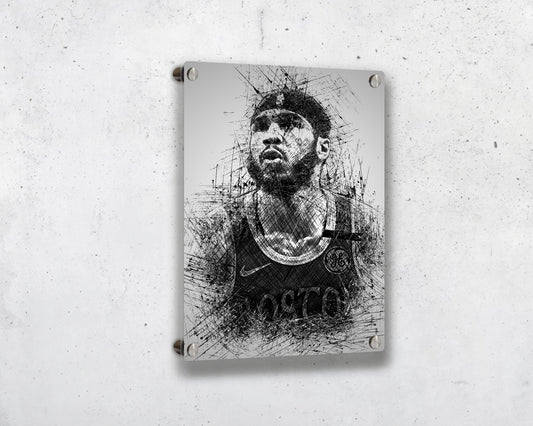 Jayson Tatum Sketch Wall Art