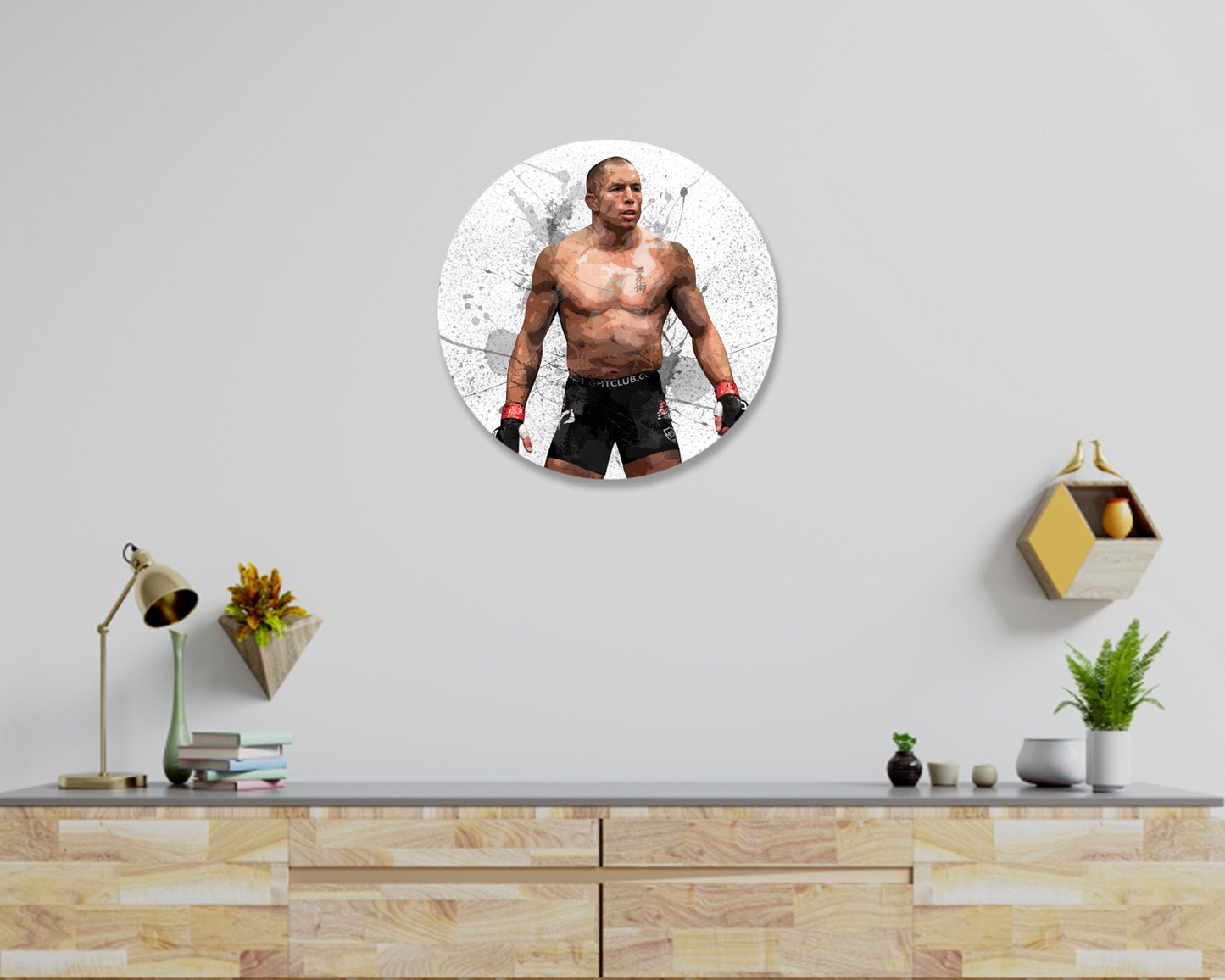 Georges St Pierre Round Wall Art