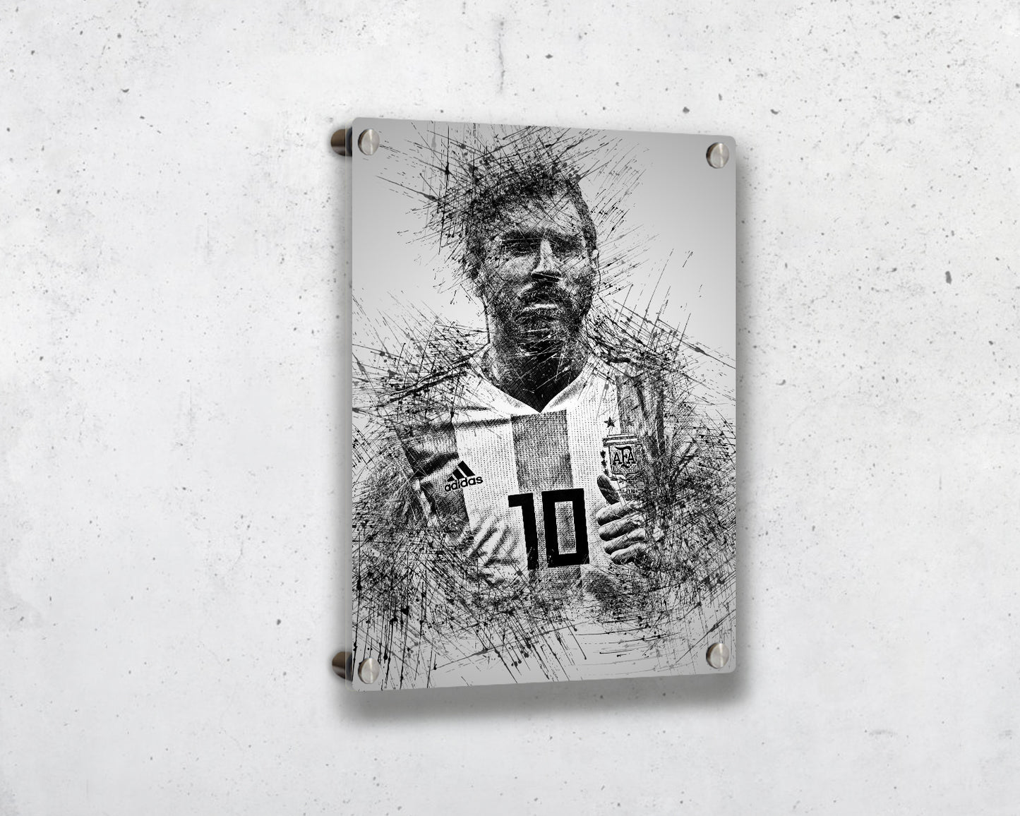 Lionel Messi Sketch Wall Art