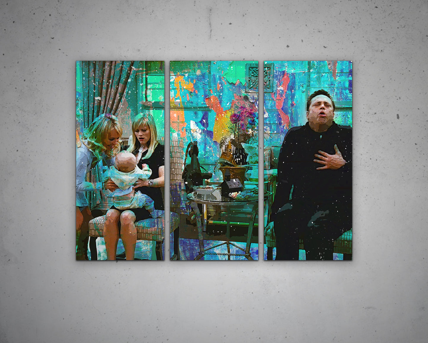 Four Christmases Multicolour Wall Art