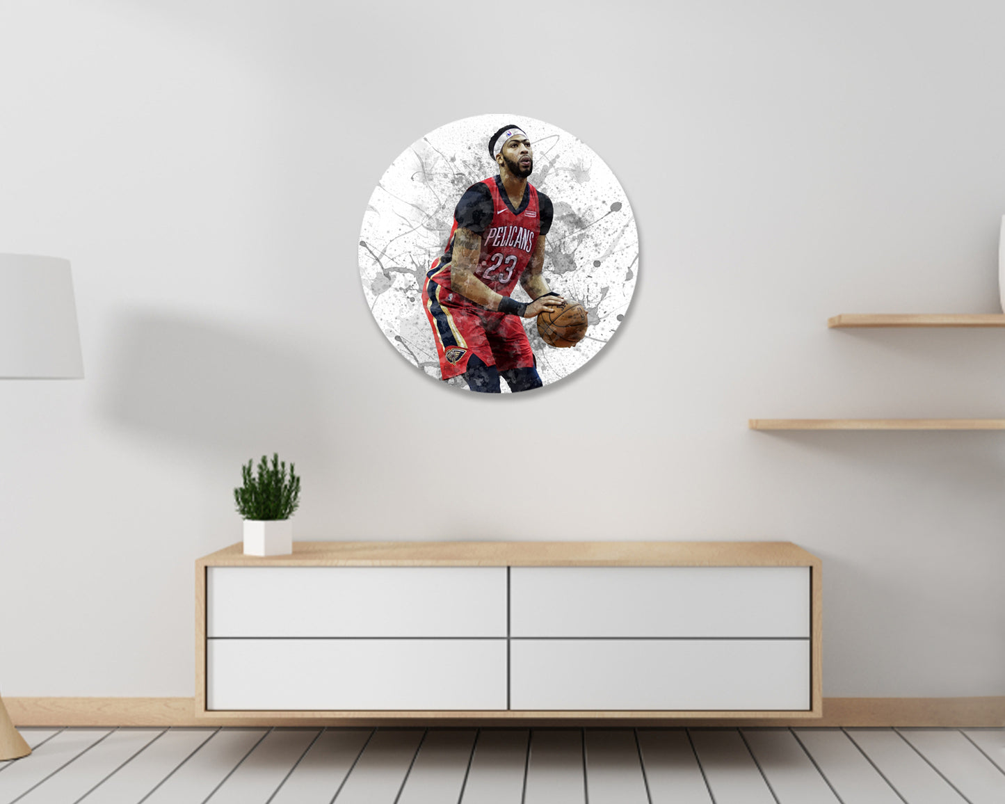 Anthony Davis Round Wall Art
