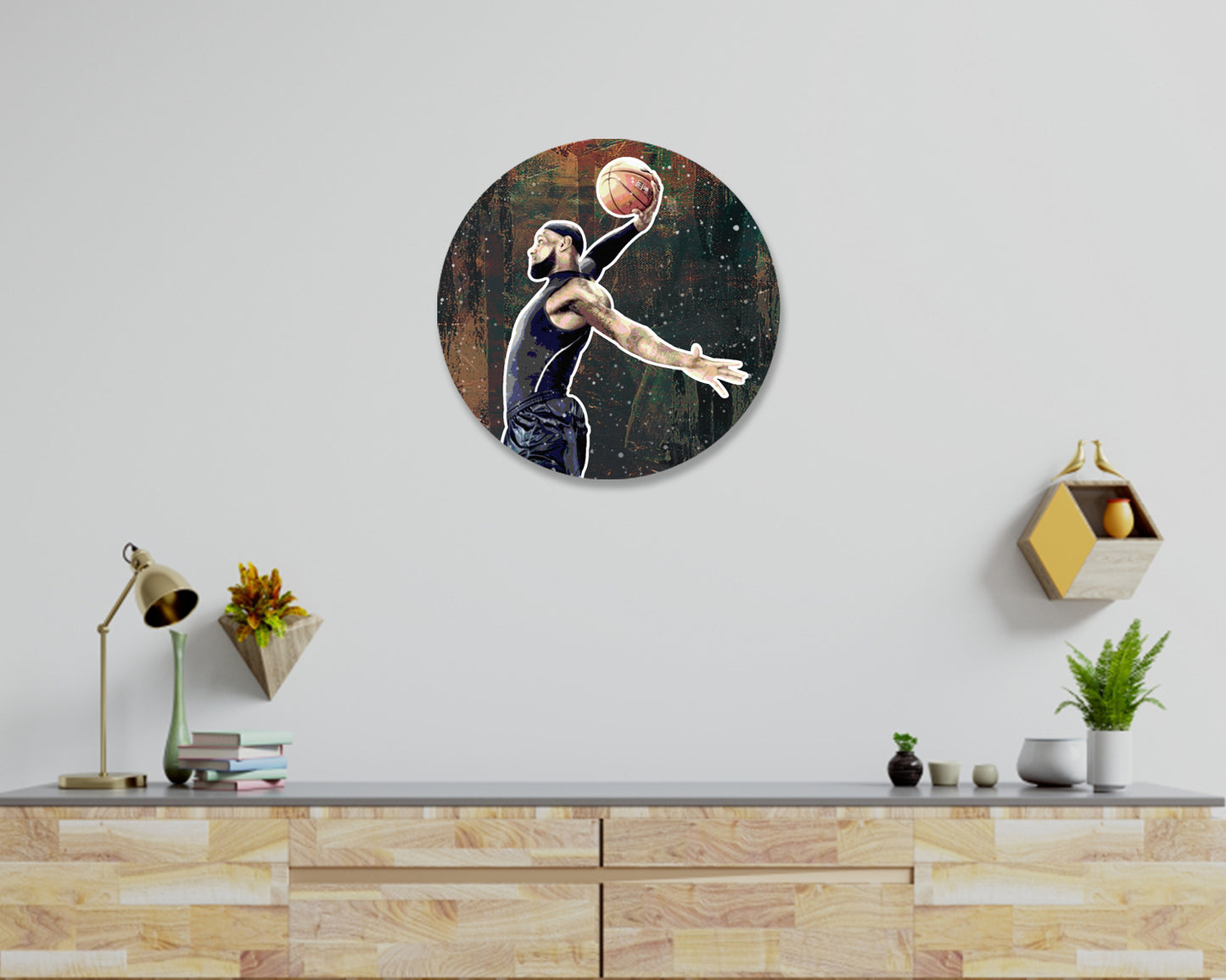 Lebron James Round Wall Art