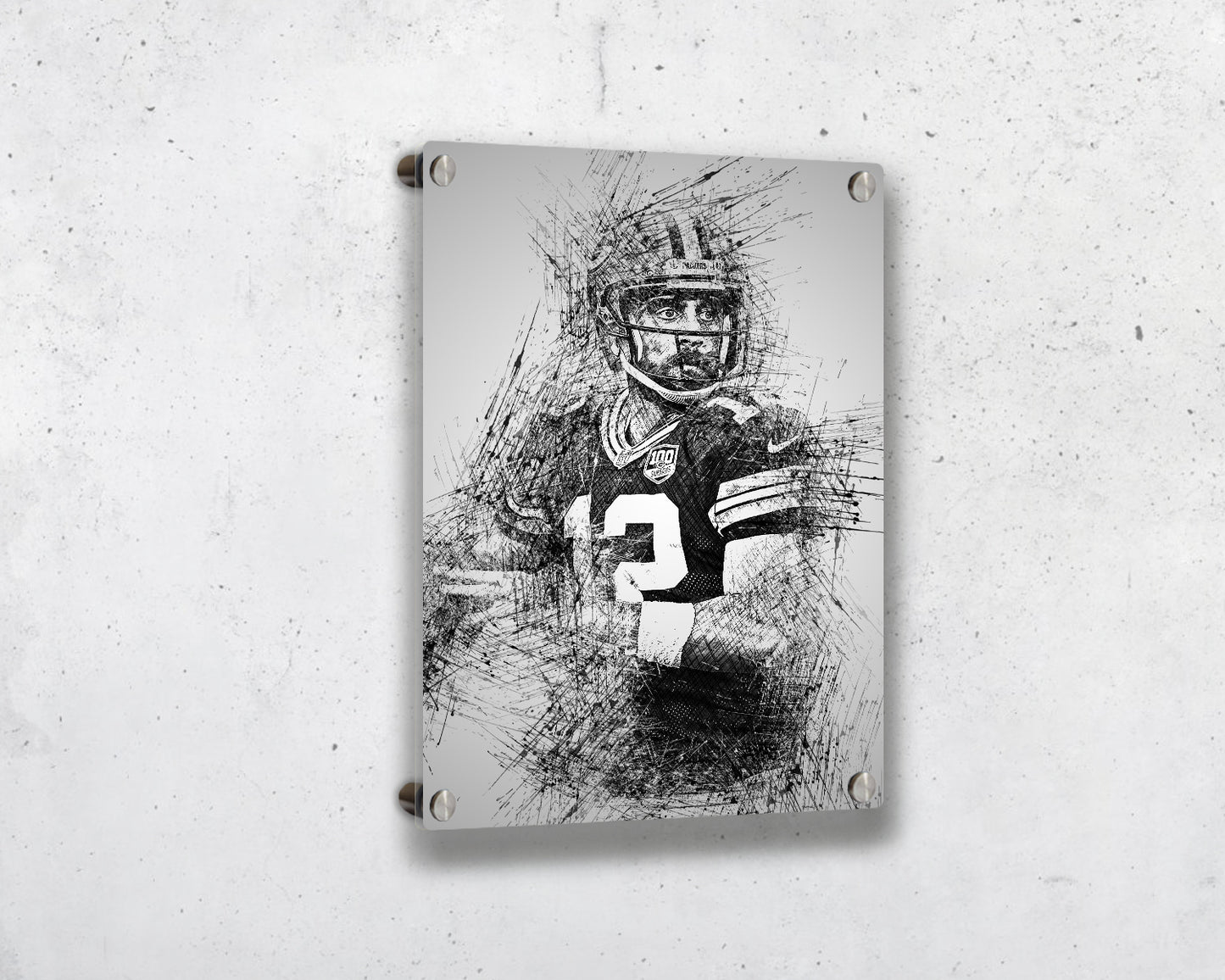 Aaron Rodgers Sketch Wall Art
