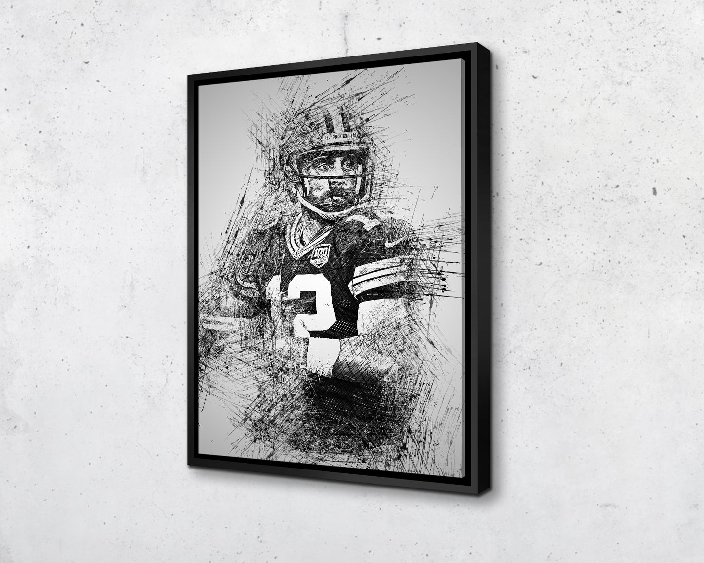 Aaron Rodgers Sketch Wall Art