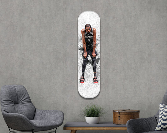 Arte mural de acrílico con patineta de Kevin Durant