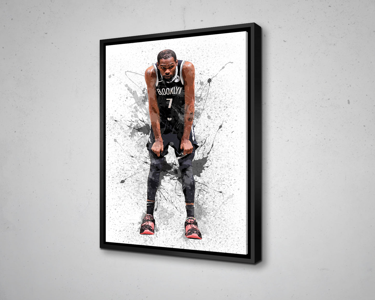 Kevin Durant Splash Effect Canvas Art