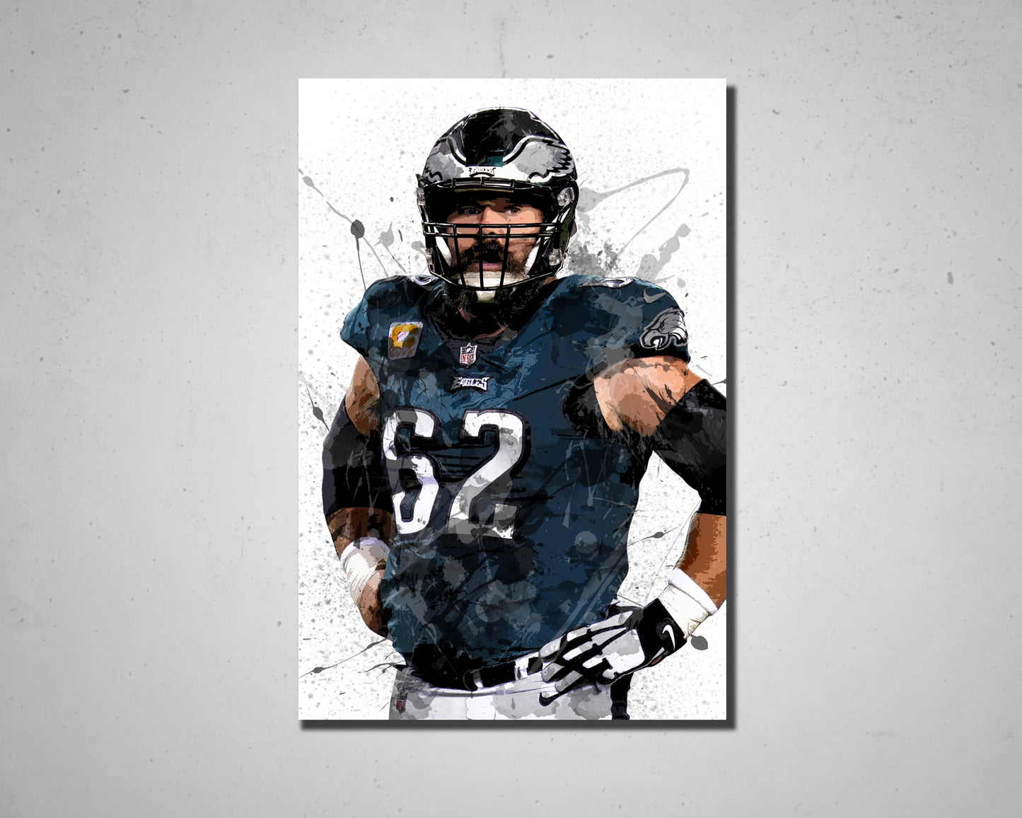 Jason Kelce Canvas Wall Art