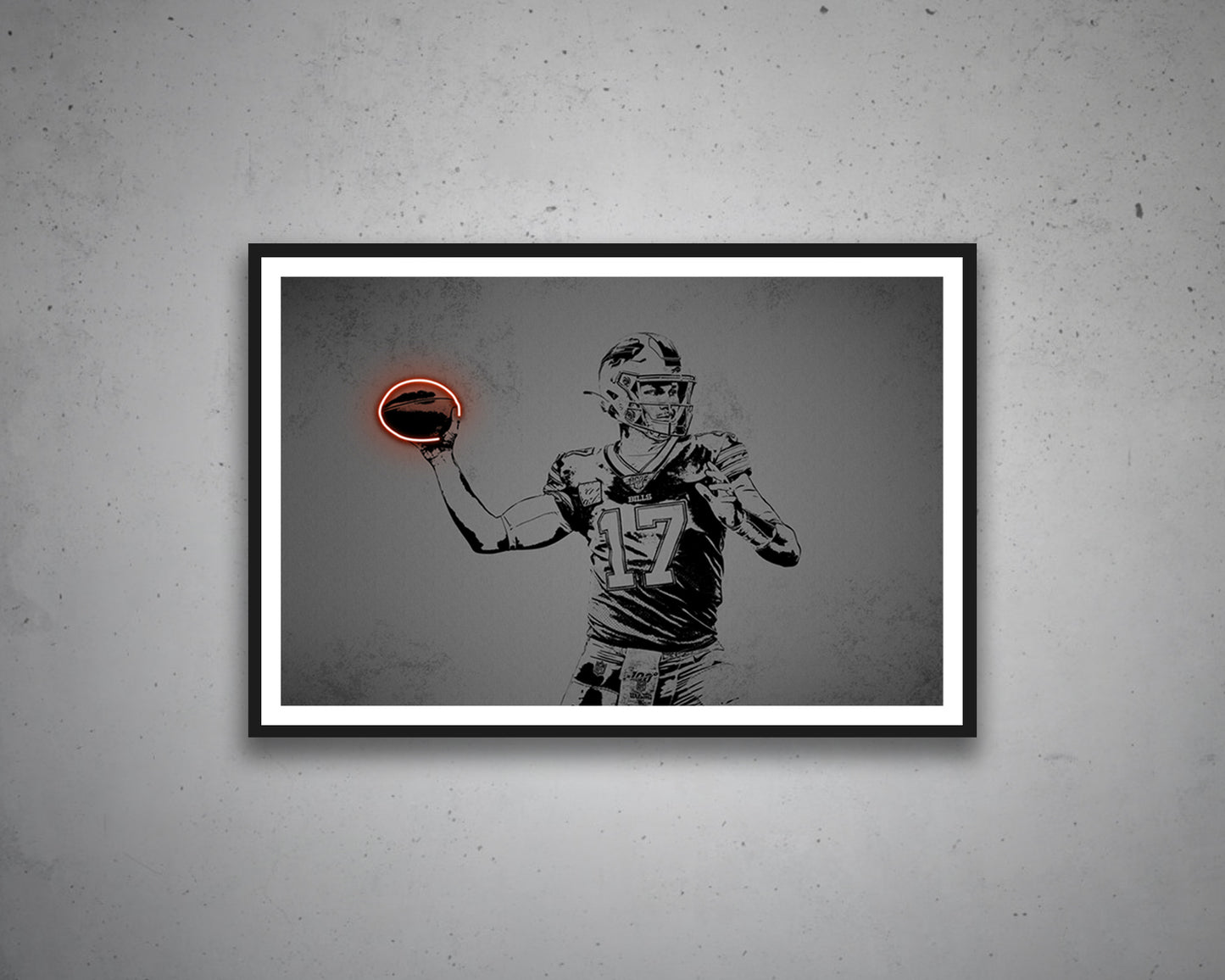 Josh Allen Sneakars Canvas Wall Art