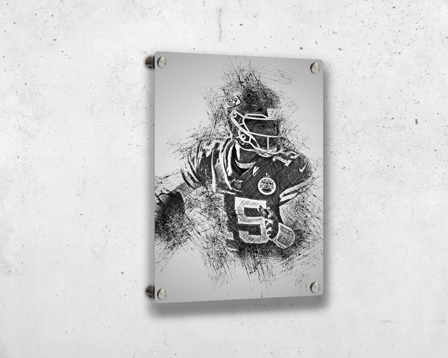 Patrick Mahomes Sketch Wall Art