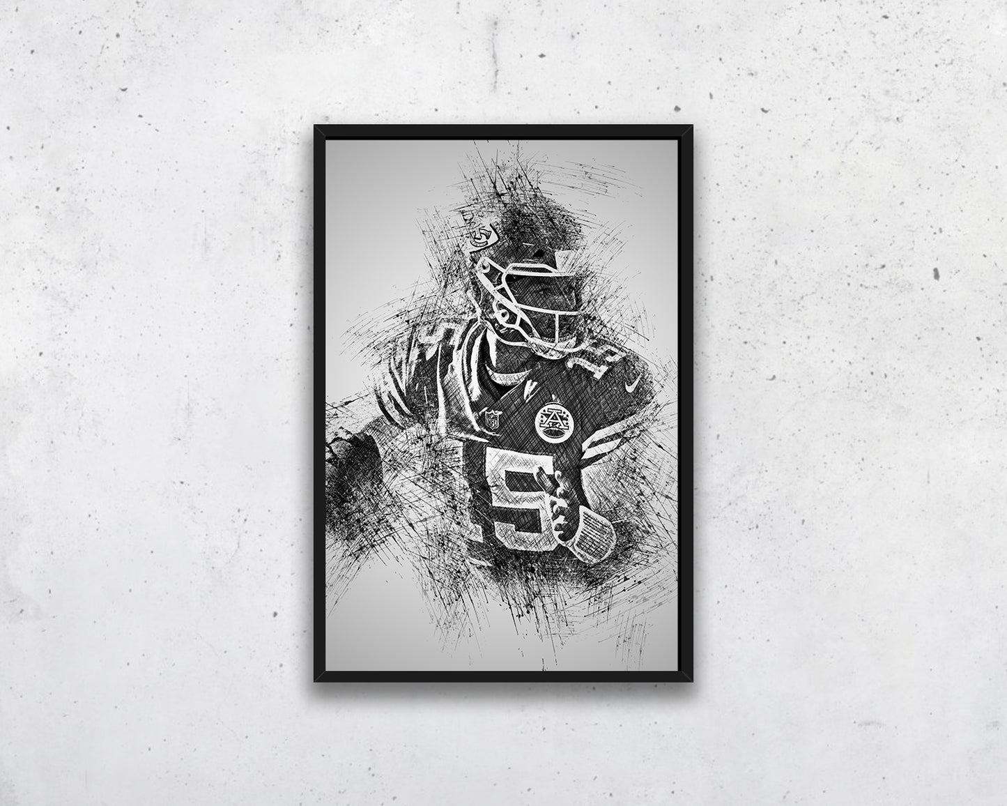 Patrick Mahomes Sketch Wall Art
