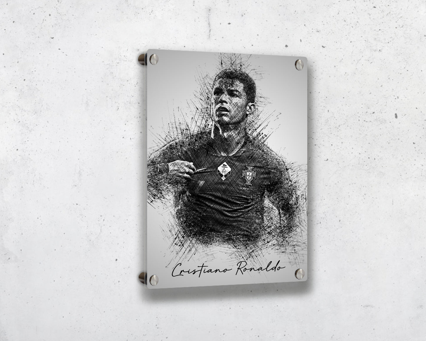 Cristiano Ronaldo Sketch Wall Art