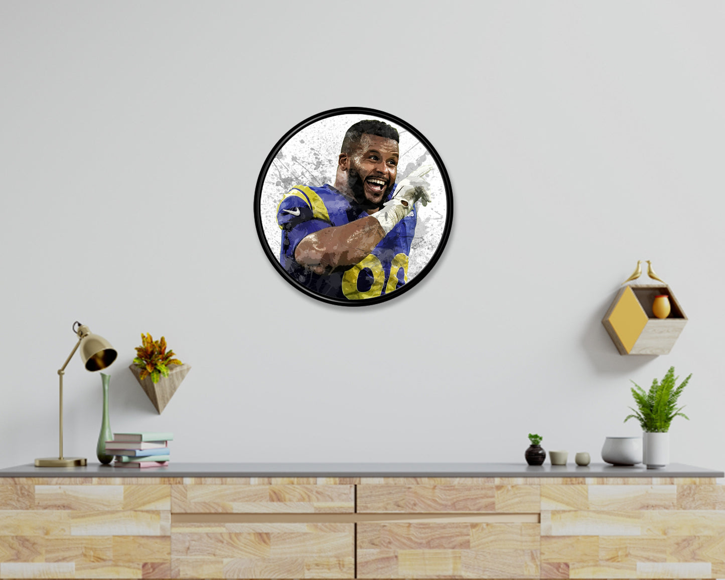 Aaron Donald Round Wall Art