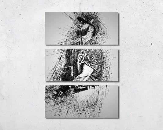 Bryce Harper Sketch Wall Art