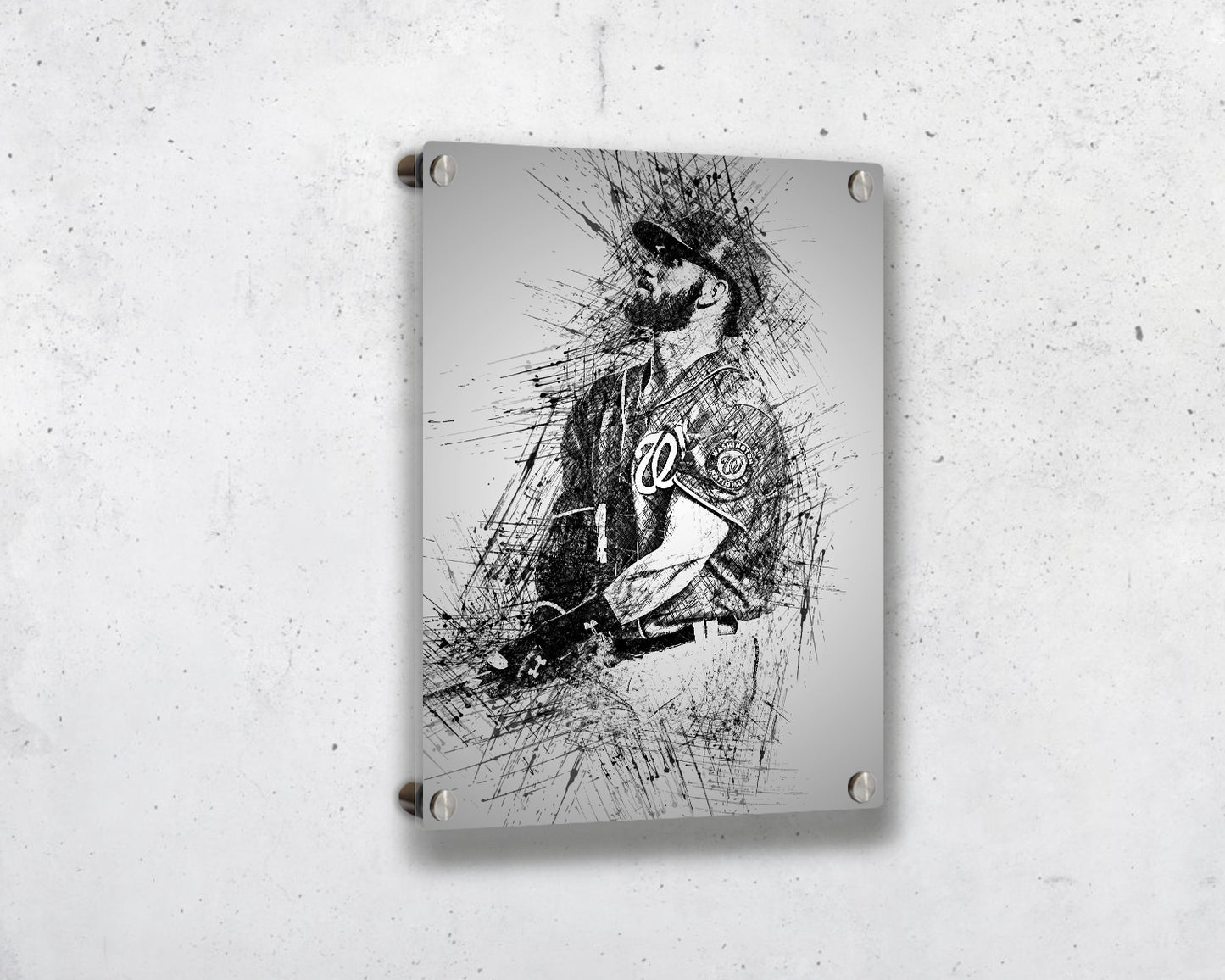 Bryce Harper Sketch Wall Art