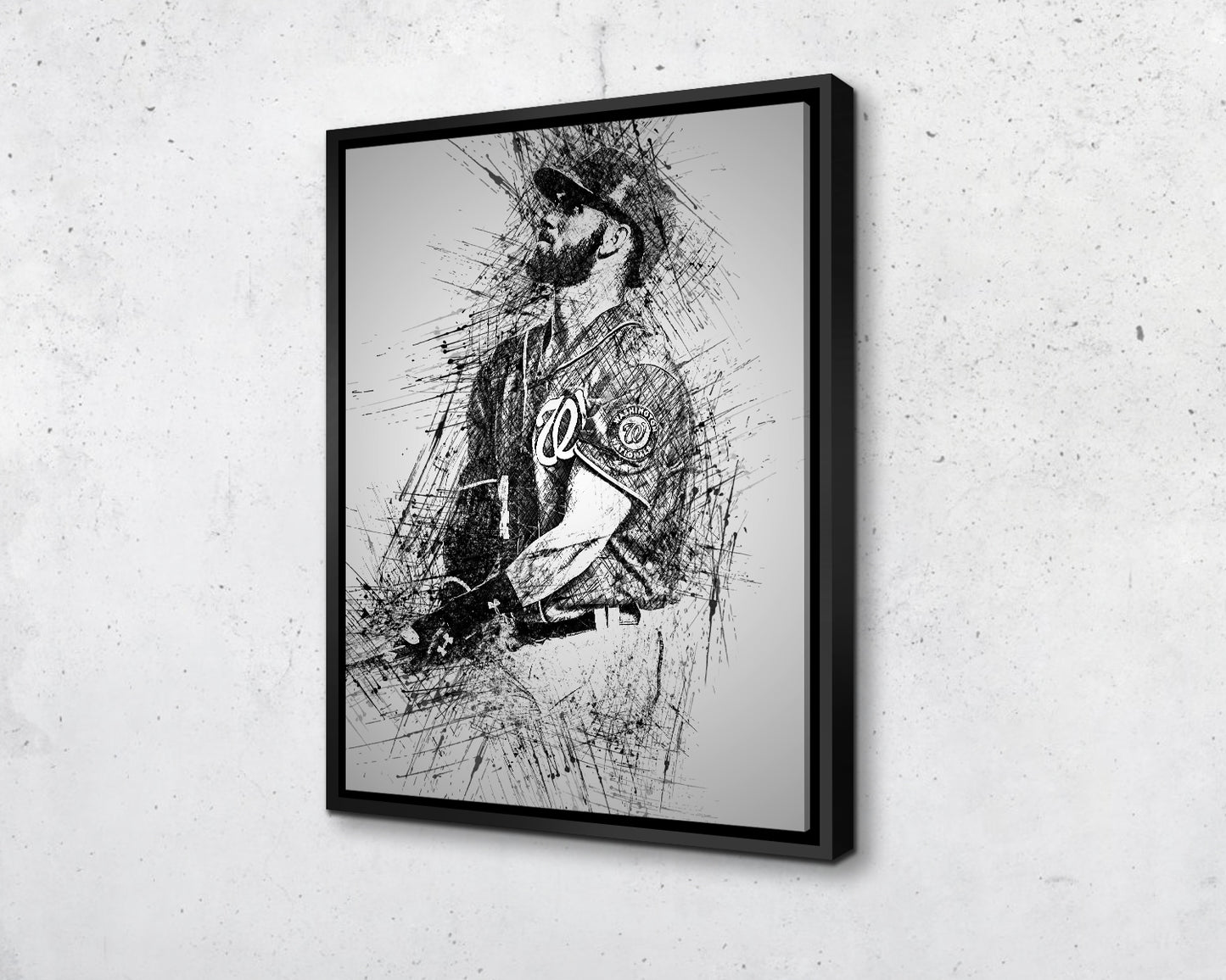 Bryce Harper Sketch Wall Art
