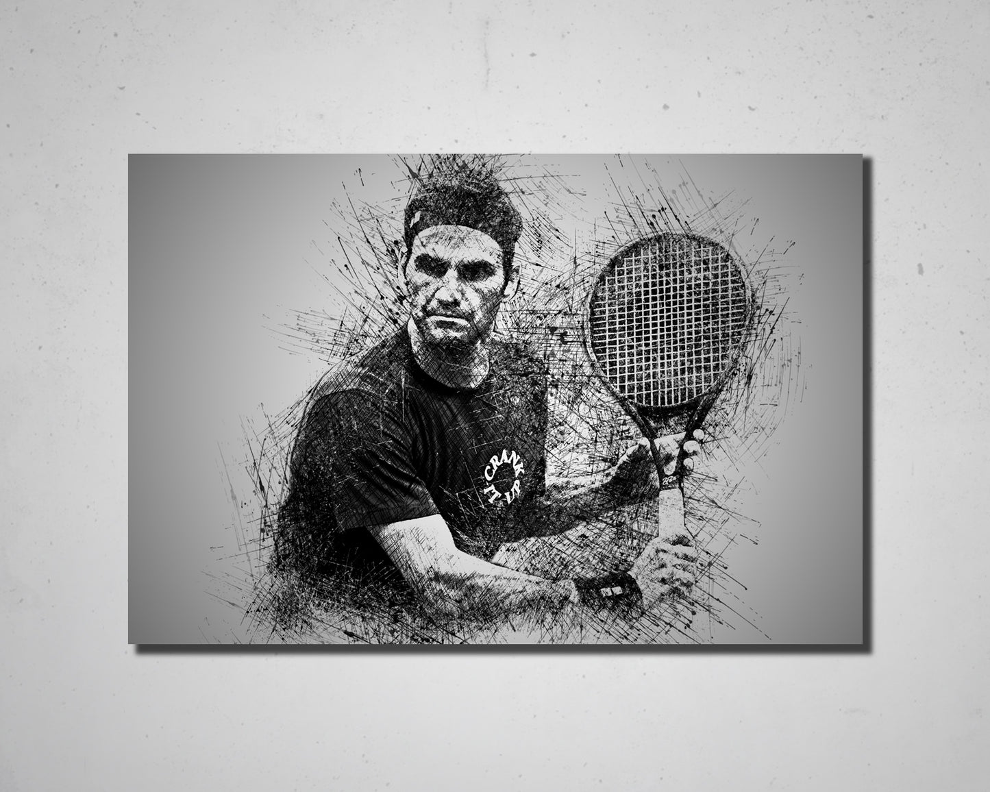 Roger Federer Sketch Wall Art