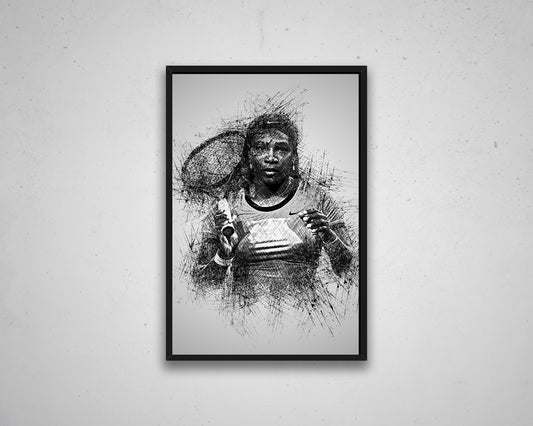 Serena Williams Sketch Wall Art