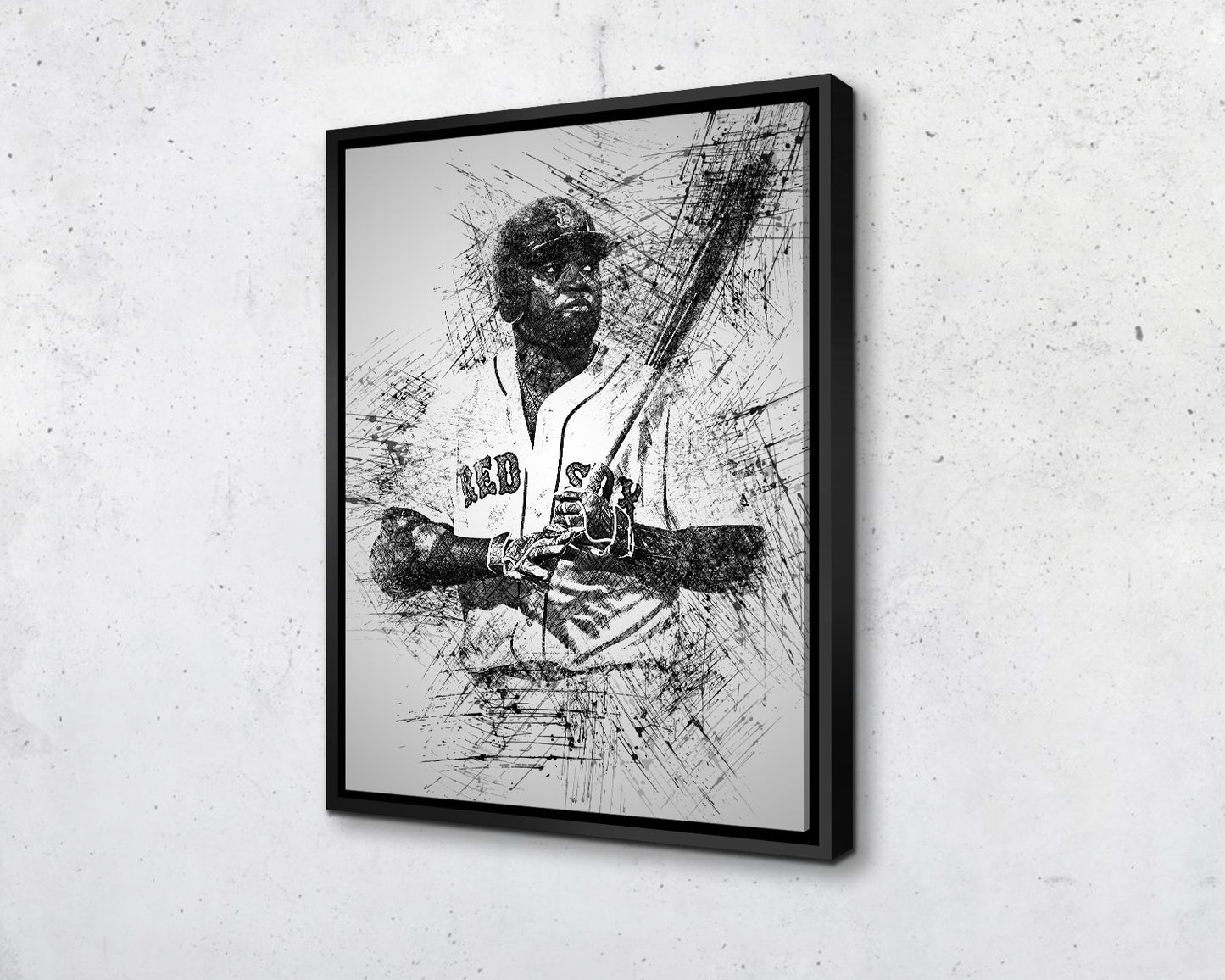 David Ortiz Sketch Wall Art