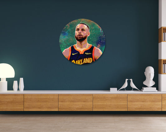 Stephen Curry Round Wall Art