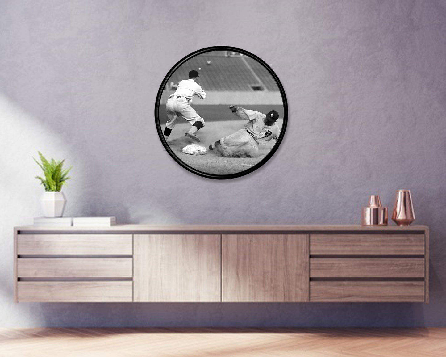 Ty Cobb Round Wall Art