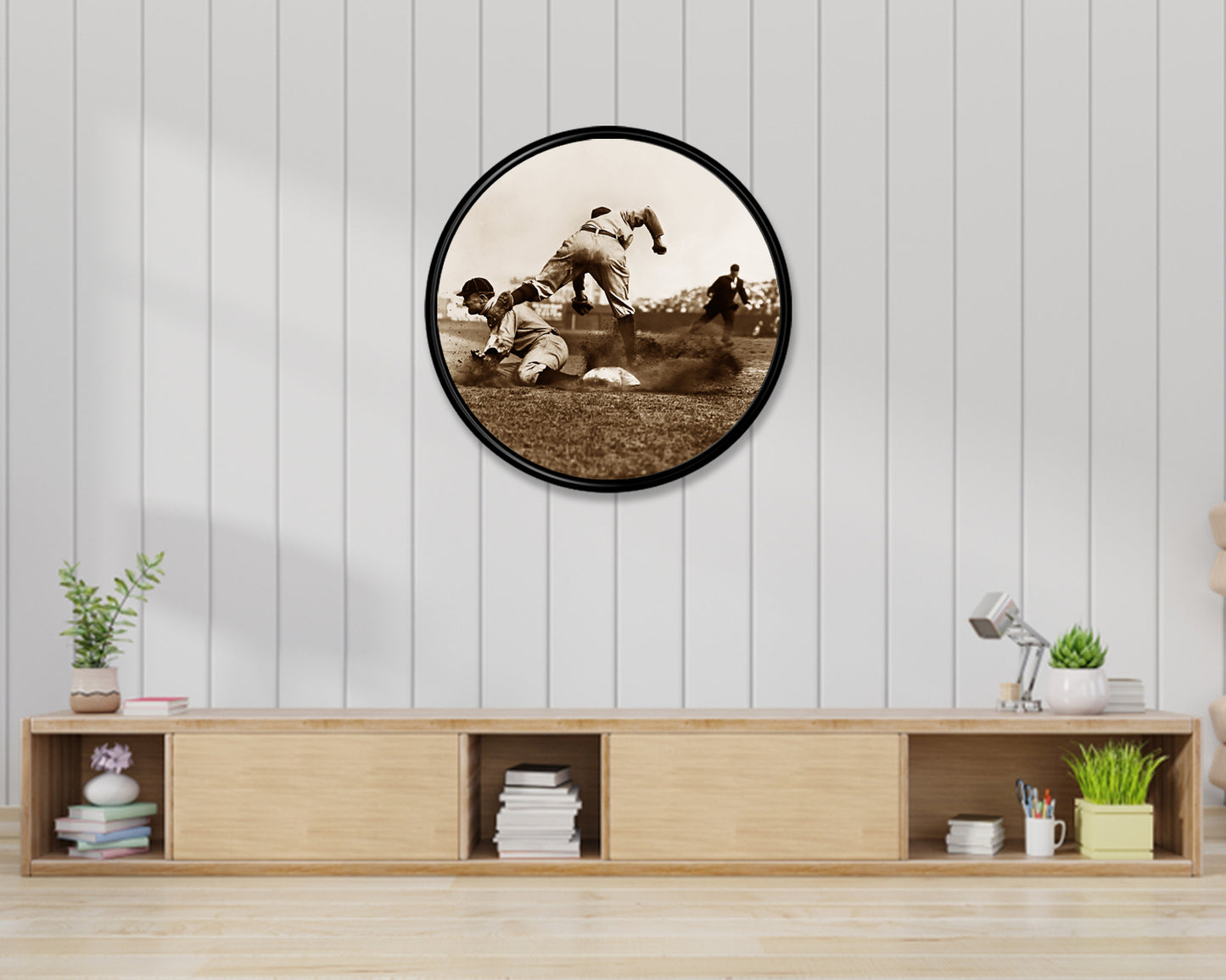 Ty Cobb Round Wall Art