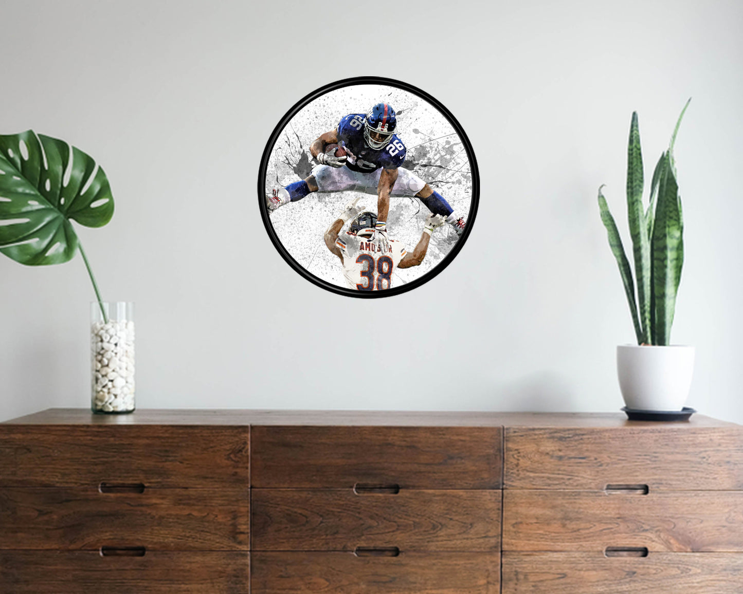 Saquon Barkley Round Wall Art