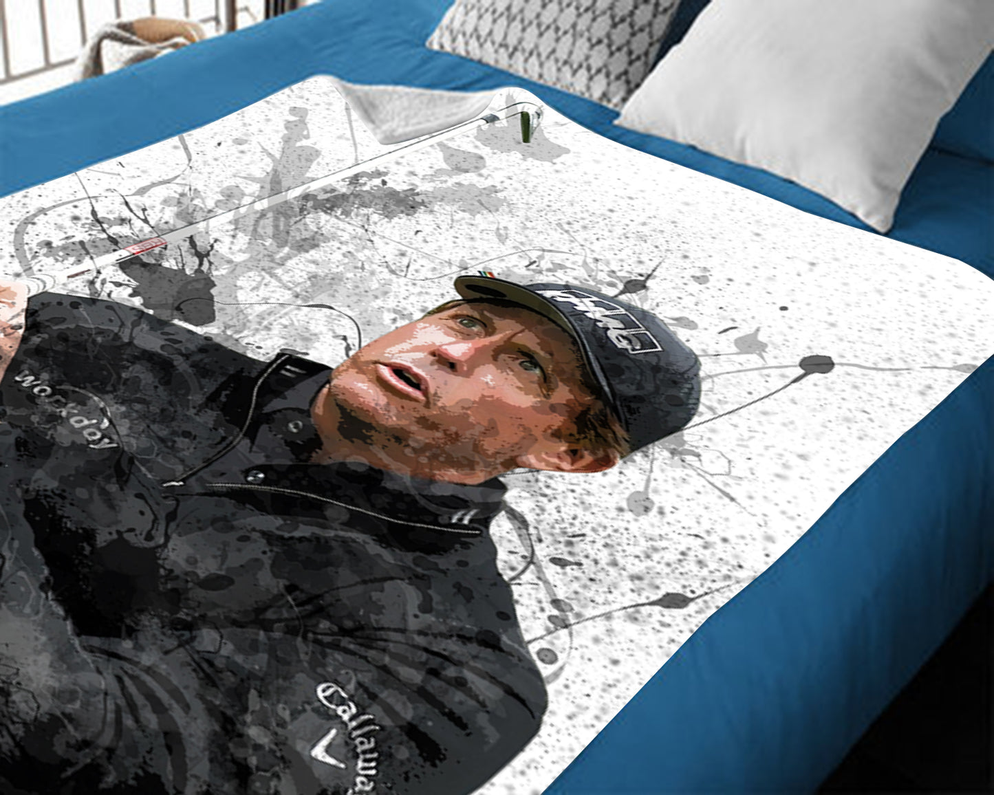 Phil Mickelson Splash Effect Fleece Blanket