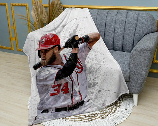 Bryce Harper Splash Effect Fleece Blanket