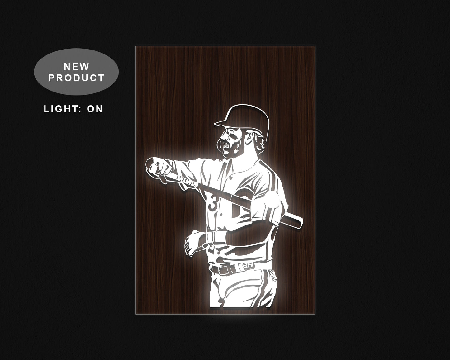 Bryce Harper LED Wooden Decal