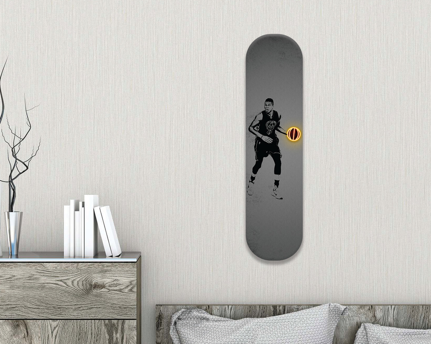 Giannis Antetokounmpo Acrylic Skateboard Wall Art