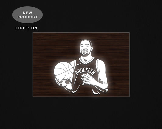 Kevin Durant LED Wooden Decal