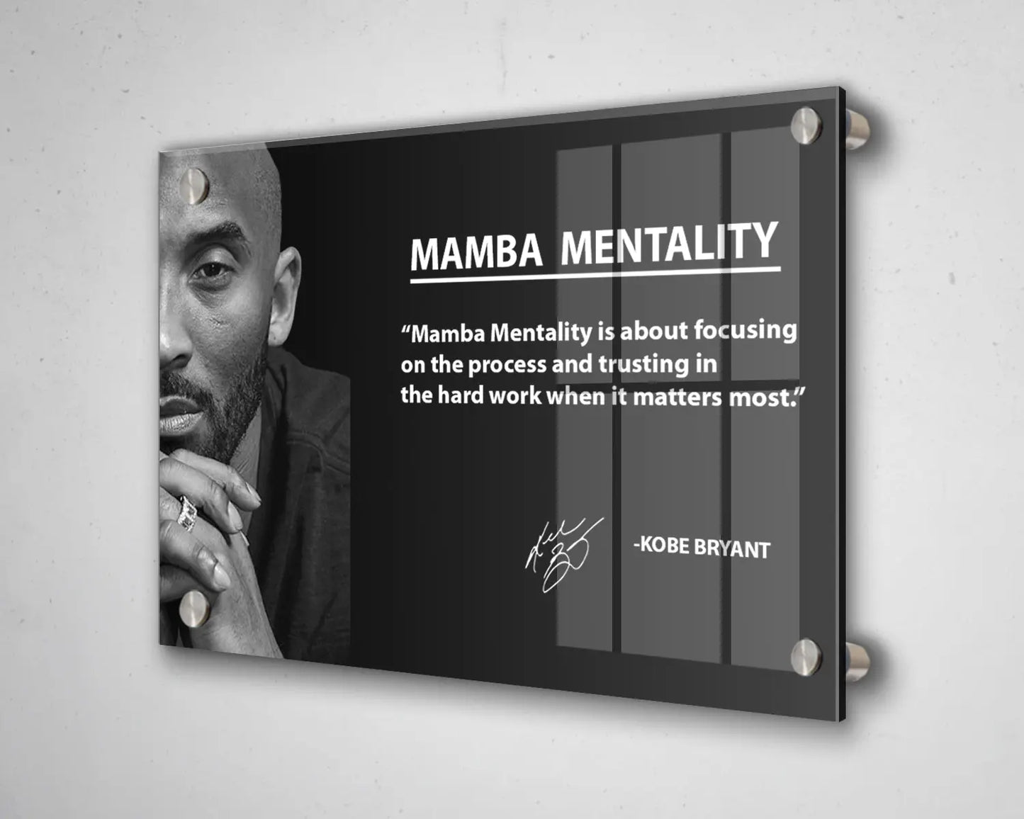 Kobe Bryant Mamba Mentality Canvas Wall Art