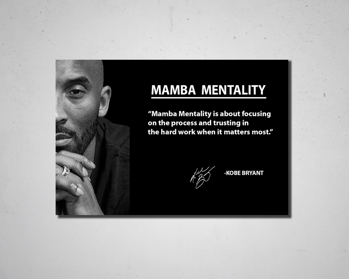 Kobe Bryant Mamba Mentality Canvas Wall Art