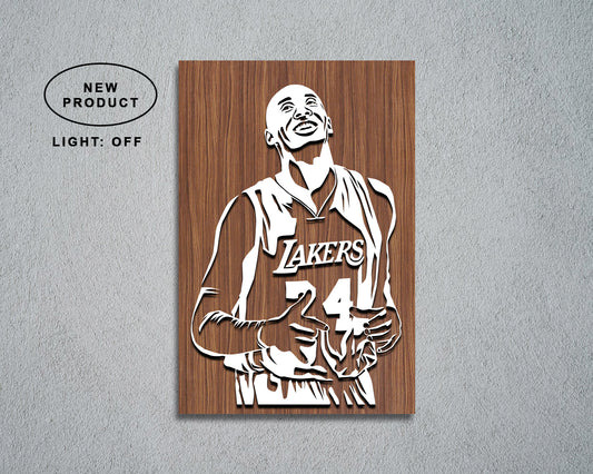 Kobe Bryant LED Wooden Decal