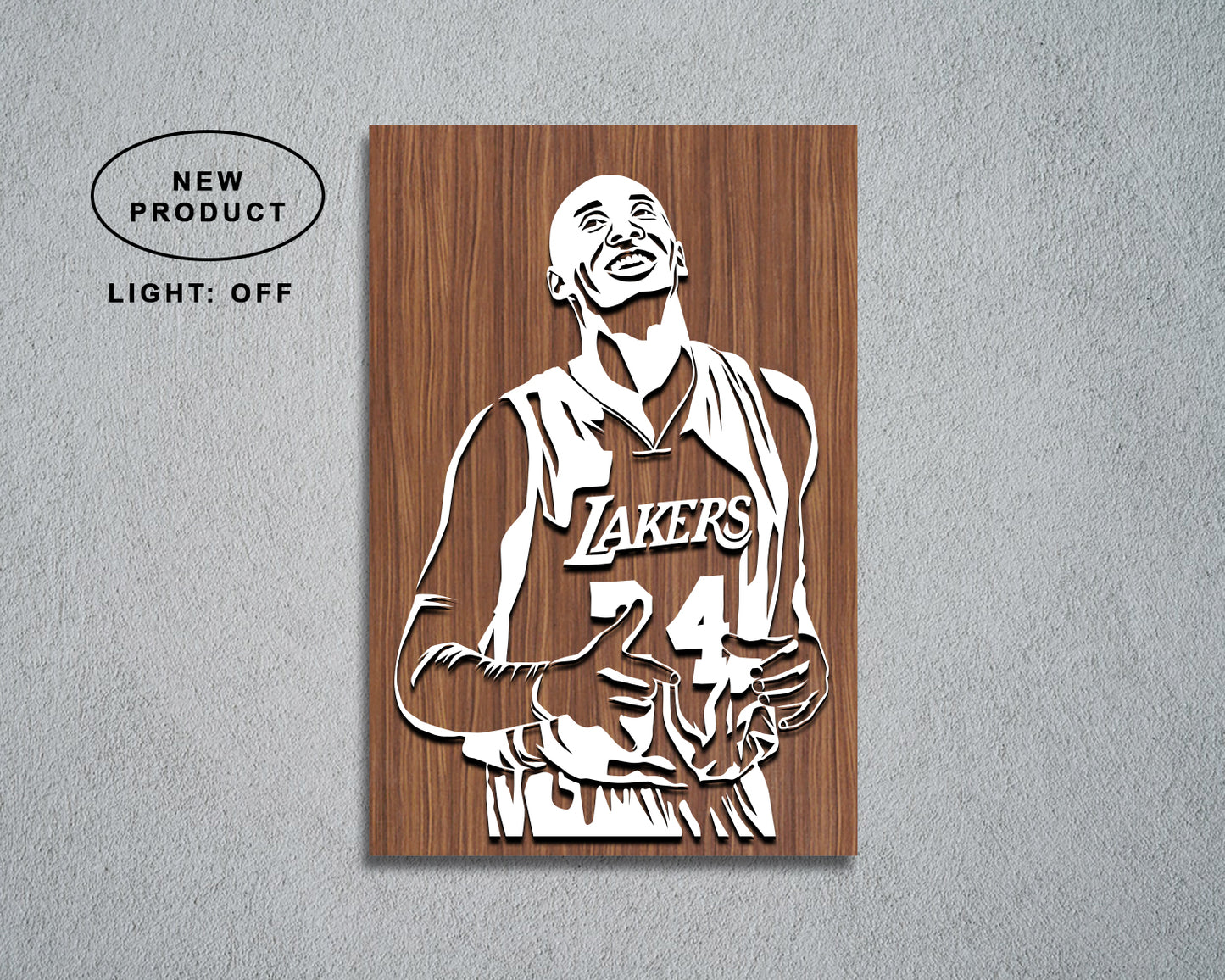 Kobe Bryant LED Wooden Decal