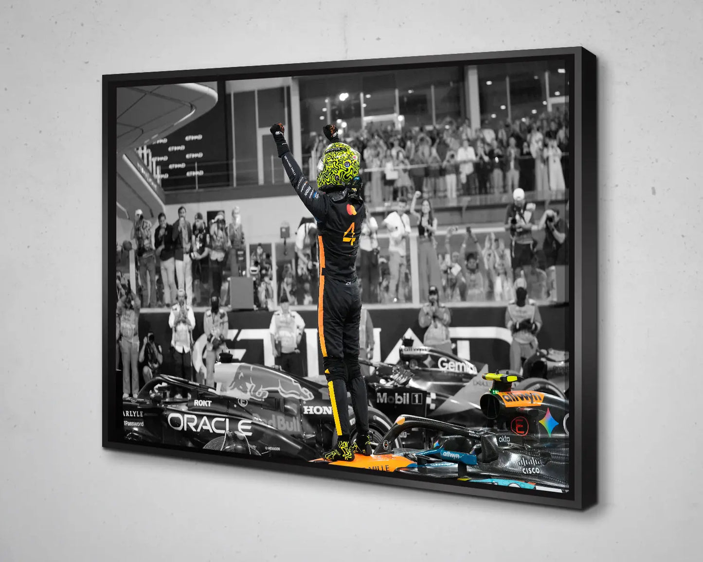 Arte en lienzo en blanco y negro de Dale Earnhardt