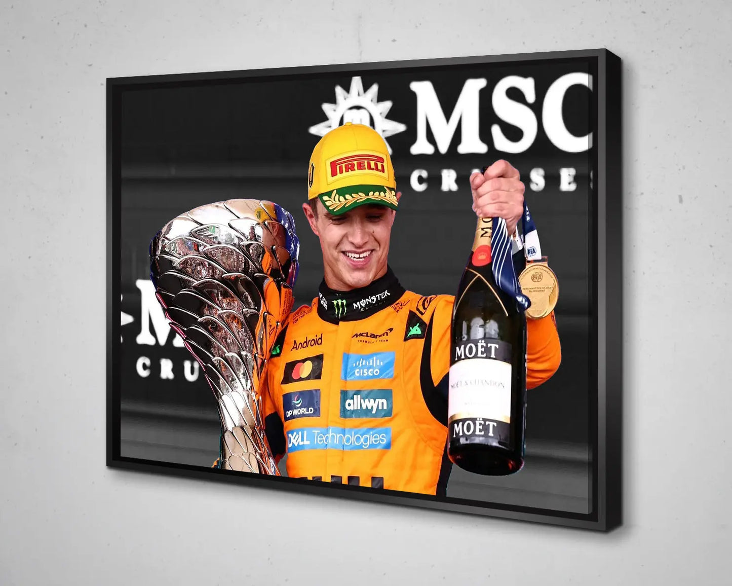 Arte en lienzo en blanco y negro de Dale Earnhardt