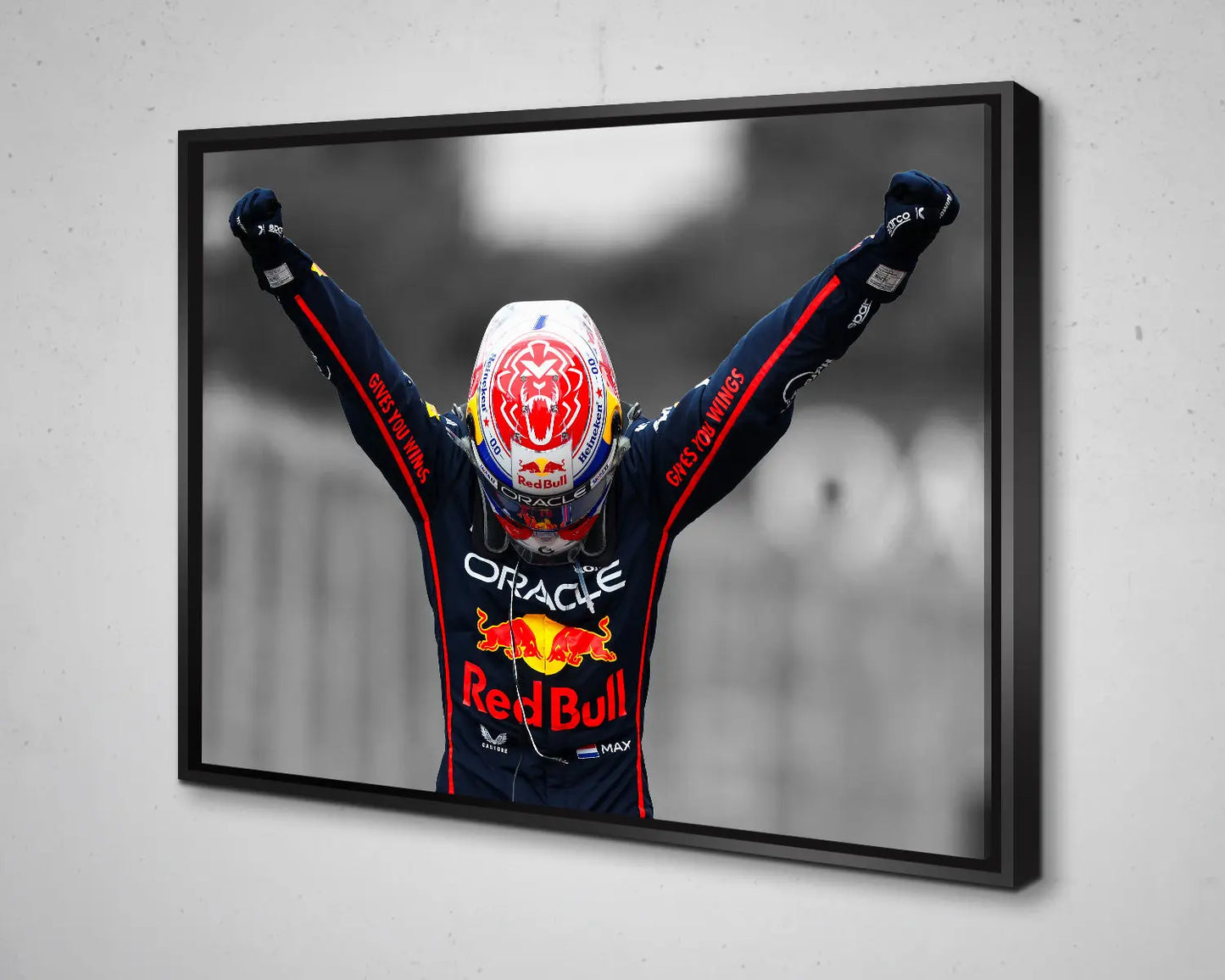 Arte en lienzo en blanco y negro de Dale Earnhardt