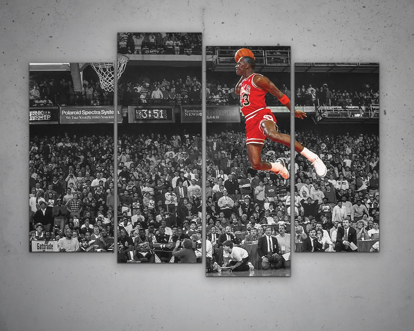 Michael Jordan Black & White Canvas Art