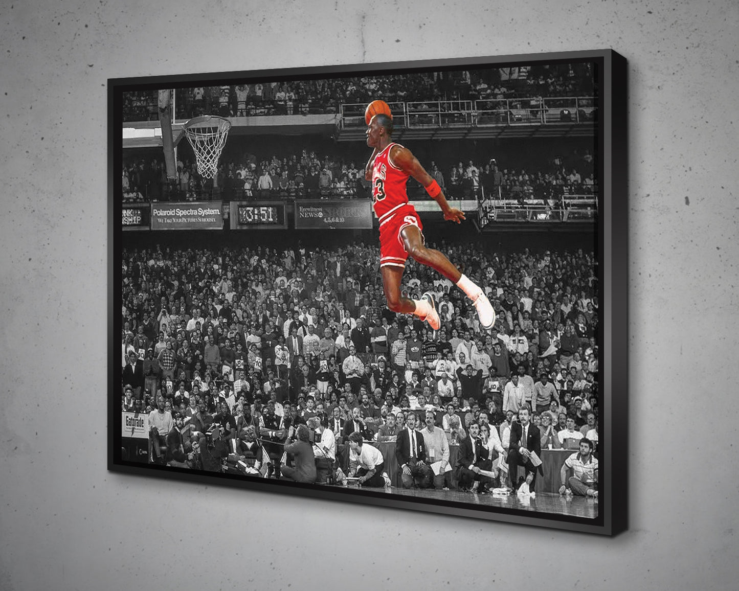 Michael Jordan Black & White Canvas Art