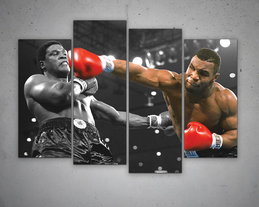 Mike Tyson Black & White Canvas Art