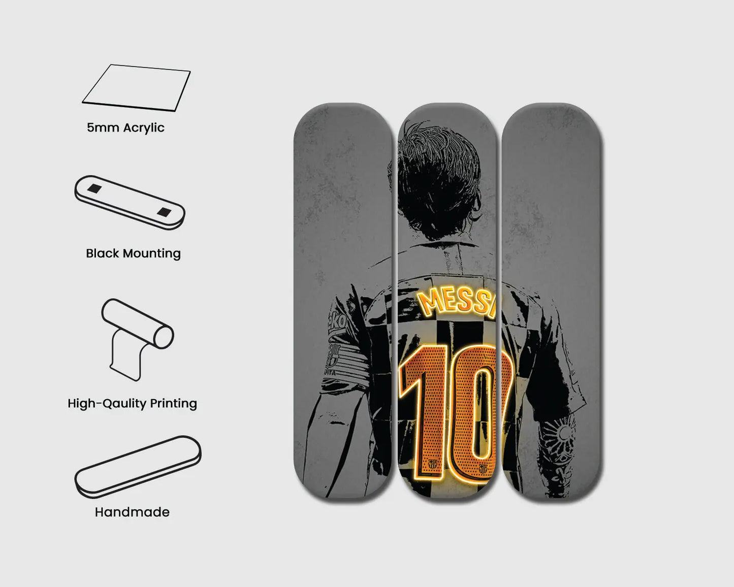 Arte mural en acrílico con patineta de Muhammad Ali