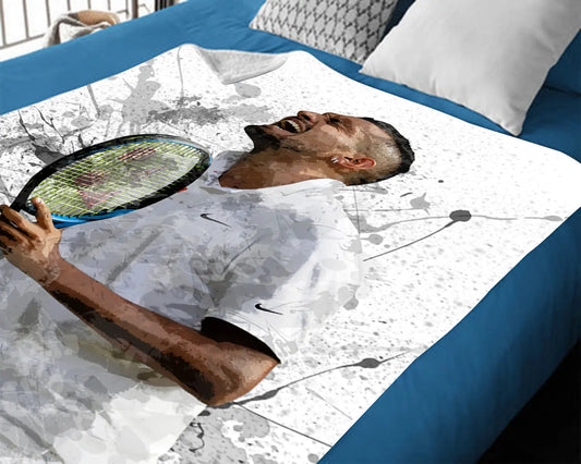Nick Kyrgios Splash Effect Fleece Blanket